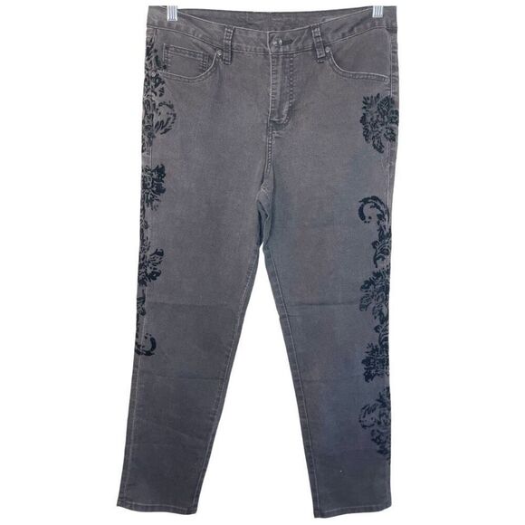 JAG JEANS Faded‎ Black Slim Fit with Velvet Flocking - Picture 1 of 12
